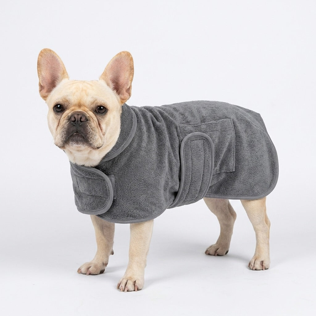 The Frenchie Drying Robe — Super-Absorbent Microfiber Bath Robe