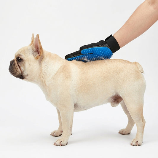 The Frenchie Grooming Glove — Silicone De-Shedding & Massage Glove